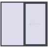 Pricing Sliding patio doors 2200x2100 mm PATIO DOOR REHAU SYNEGO ANTHRACITE_GREY_STRUKTURAL two-sided