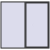 Pricing Sliding patio doors 2500x2400 mm REHAU GENEO HST ANTHRACITE_GREY_GLATT two-sided