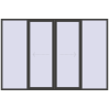Pricing Sliding patio doors 3600x2400 mm PATIO DOOR REHAU SYNEGO BASALT_GREY two-sided