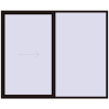 Pricing Sliding patio doors 2800x2300 mm REHAU GENEO HST BLACK_BROWN two-sided