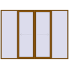 Pricing Sliding patio doors 3300x2400 mm PATIO DOOR REHAU SYNEGO GOLDEN OAK two-sided