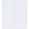 Pricing Sliding patio doors 1830x2130 mm PATIO DOOR REHAU BRILLANT DESIGN RAL 9016 Traffic white two-sided