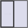 Pricing Sliding patio doors 2300x2300 mm REHAU GENEO HST ANTHRACITE_GREY_GLATT two-sided