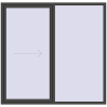 Pricing Sliding patio doors 2100x2030 mm REHAU SYNEGO SLIDE BASALT_GREY two-sided