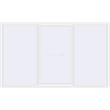 Pricing Sliding patio doors 3700x2200 mm PATIO DOOR REHAU BRILLANT DESIGN RAL 9016 Traffic white two-sided