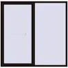 Pricing Sliding patio doors 2050x2010 mm PATIO DOOR REHAU BRILLANT DESIGN BLACK_BROWN two-sided