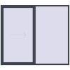 Pricing Sliding patio doors 2400x2100 mm PATIO DOOR REHAU SYNEGO ANTHRACITE_GREY_STRUKTURAL two-sided
