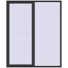 Pricing Sliding patio doors 1900x2300 mm REHAU SYNEGO SLIDE ANTHRACITE_GREY_GLATT two-sided