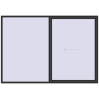 Pricing Sliding patio doors 2890x2010 mm PATIO DOOR REHAU BRILLANT DESIGN ANTHRACITE_GREY_GLATT two-sided