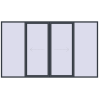 Pricing Sliding patio doors 3800x2200 mm PATIO DOOR REHAU BRILLANT DESIGN ANTHRACITE_GREY_STRUKTURAL two-sided