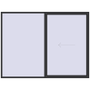 Pricing Sliding patio doors 3000x2250 mm REHAU GENEO HST ANTHRACITE_GREY_GLATT two-sided