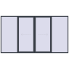Pricing Sliding patio doors 4000x2200 mm PATIO DOOR REHAU BRILLANT DESIGN ANTHRACITE_GREY_STRUKTURAL two-sided