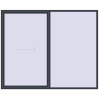 Pricing Sliding patio doors 2700x2200 mm PATIO DOOR REHAU SYNEGO ANTHRACITE_GREY_STRUKTURAL two-sided