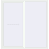 Pricing Sliding patio doors 2100x2200 mm PATIO DOOR REHAU BRILLANT DESIGN RAL 9016 Traffic white two-sided