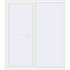 Pricing Sliding patio doors 1890x2200 mm REHAU SYNEGO SLIDE RAL 9016 Traffic white two-sided