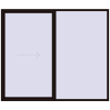 Pricing Sliding patio doors 2700x2300 mm PATIO DOOR REHAU BRILLANT DESIGN BLACK_BROWN two-sided