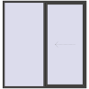 Pricing Sliding patio doors 2300x2400 mm REHAU SYNEGO SLIDE BASALT_GREY two-sided