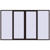 Pricing Sliding patio doors 3600x2200 mm PATIO DOOR REHAU SYNEGO BLACK_BROWN two-sided