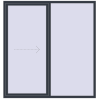 Pricing Sliding patio doors 2000x2100 mm REHAU SYNEGO SLIDE ANTHRACITE_GREY_STRUKTURAL two-sided