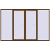 Pricing Sliding patio doors 3400x2200 mm PATIO DOOR REHAU SYNEGO WALNUT two-sided