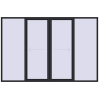 Pricing Sliding patio doors 3300x2200 mm PATIO DOOR REHAU SYNEGO BLACK_ULTI-MATT two-sided