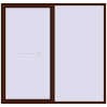 Pricing Sliding patio doors 2300x2200 mm PATIO DOOR REHAU BRILLANT DESIGN BLACK_CHERRY two-sided