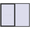 Pricing Sliding patio doors 2500x2000 mm PATIO DOOR REHAU BRILLANT DESIGN BLACK_STRUCTURAL two-sided
