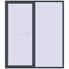 Pricing Sliding patio doors 2000x2300 mm REHAU SYNEGO SLIDE ANTHRACITE_GREY_STRUKTURAL two-sided