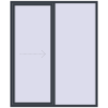 Pricing Sliding patio doors 1900x2300 mm REHAU SYNEGO SLIDE ANTHRACITE_GREY_STRUKTURAL external