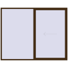 Pricing Sliding patio doors 2800x2200 mm REHAU SYNEGO SLIDE DARK_OAK external