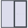 Pricing Sliding patio doors 2000x2100 mm REHAU SYNEGO SLIDE ANTHRACITE_GREY_STRUKTURAL two-sided