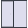 Pricing Sliding patio doors 2100x2200 mm REHAU SYNEGO SLIDE ANTHRACITE_GREY_STRUKTURAL two-sided