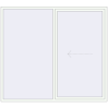 Pricing Sliding patio doors 2400x2100 mm PATIO DOOR REHAU BRILLANT DESIGN RAL 9016 Traffic white two-sided