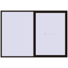 Pricing Sliding patio doors 3000x2100 mm PATIO DOOR REHAU SYNEGO BLACK_BROWN two-sided