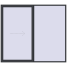 Pricing Sliding patio doors 2500x2200 mm PATIO DOOR REHAU BRILLANT DESIGN ANTHRACITE_GREY_STRUKTURAL external