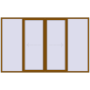 Pricing Sliding patio doors 3550x2200 mm PATIO DOOR REHAU BRILLANT DESIGN GOLDEN OAK two-sided