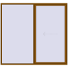 Pricing Sliding patio doors 2600x2400 mm REHAU SYNEGO SLIDE GOLDEN OAK external