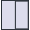 Pricing Sliding patio doors 2160x2300 mm PATIO DOOR REHAU BRILLANT DESIGN ANTHRACITE_GREY_STRUKTURAL two-sided