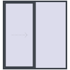 Pricing Sliding patio doors 2200x2350 mm REHAU SYNEGO SLIDE ANTHRACITE_GREY_STRUKTURAL two-sided