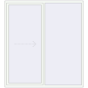 Pricing Sliding patio doors 2000x2200 mm PATIO DOOR REHAU BRILLANT DESIGN RAL 9016 Traffic white two-sided