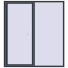 Ustalenie cen Przesuwane drzwi tarasowe 1800x2000 mm PATIO DOOR REHAU SYNEGO ANTHRACITE_GREY_STRUKTURAL zewnętrzny