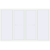 Pricing Sliding patio doors 3700x2400 mm PATIO DOOR REHAU SYNEGO RAL 9016 Traffic white two-sided