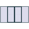 Pricing Sliding patio doors 4020x2300 mm PATIO DOOR REHAU SYNEGO STEEL_BLUE two-sided