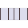 Pricing Sliding patio doors 5000x2300 mm PATIO DOOR REHAU BRILLANT DESIGN CHOCOLATE_BROWN two-sided