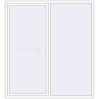 Pricing Sliding patio doors 1950x2130 mm PATIO DOOR REHAU SYNEGO RAL 9016 Traffic white two-sided