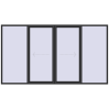 Pricing Sliding patio doors 3600x2000 mm PATIO DOOR REHAU BRILLANT DESIGN ANTHRACITE_GREY_GLATT two-sided
