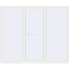 Pricing Sliding patio doors 2550x2130 mm PATIO DOOR REHAU SYNEGO RAL 9016 Traffic white two-sided