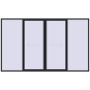 Pricing Sliding patio doors 4000x2400 mm PATIO DOOR REHAU SYNEGO BLACK_ULTI-MATT two-sided