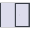 Pricing Sliding patio doors 2500x2100 mm PATIO DOOR REHAU BRILLANT DESIGN ANTHRACITE_GREY_STRUKTURAL two-sided