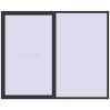 Pricing Sliding patio doors 2700x2200 mm REHAU GENEO HST ANTHRACITE_GREY_GLATT two-sided